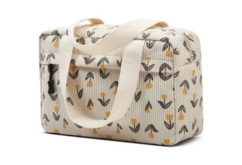 LuxusKollektion Kulturbeutel Kosmetiktasche Cord Kulturtasche Damen Reise Tulip-rot von LuxusKollektion