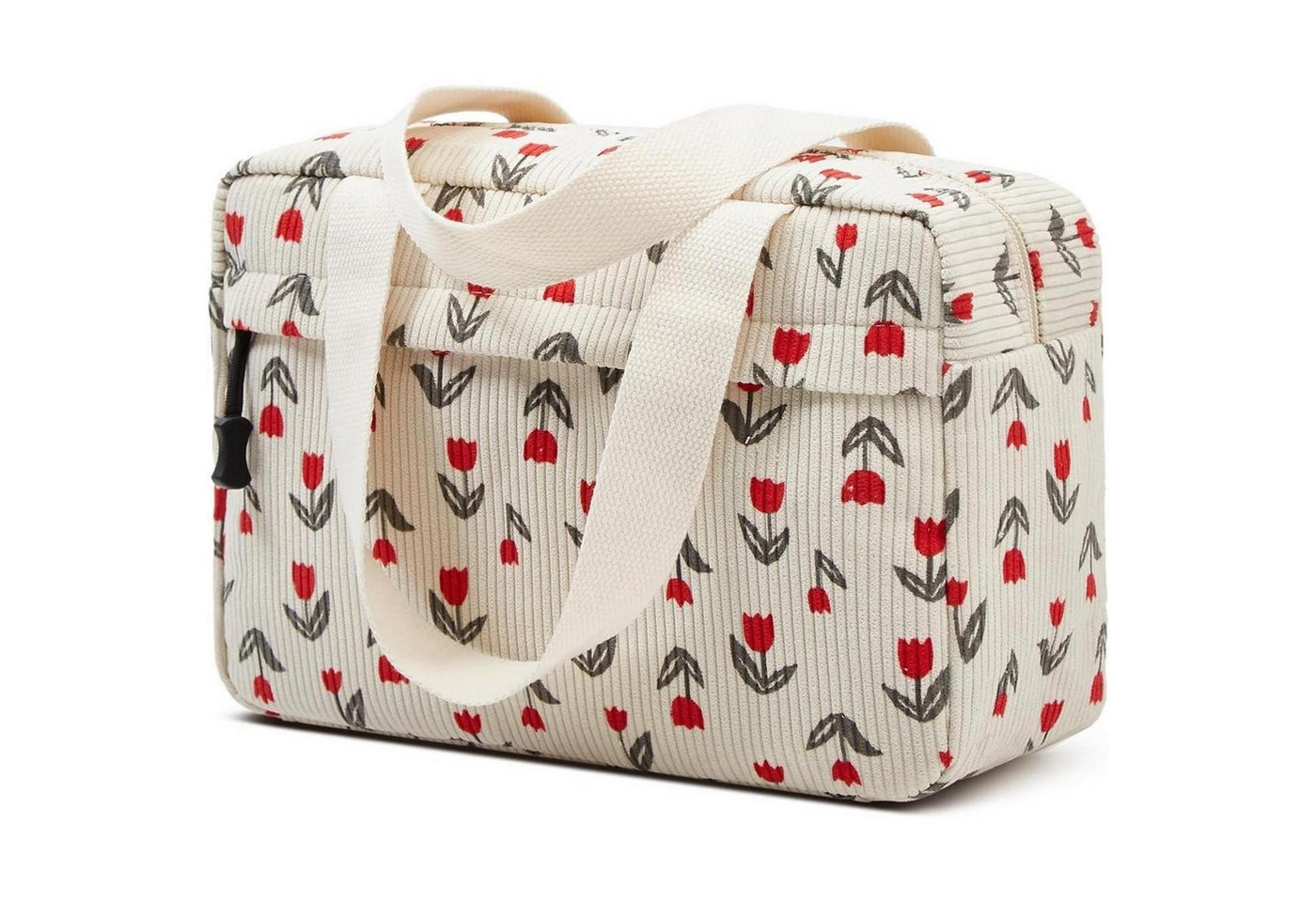 LuxusKollektion Kulturbeutel Kosmetiktasche Kulturtasche Cord Reise Damen groß Tulip gelb von LuxusKollektion