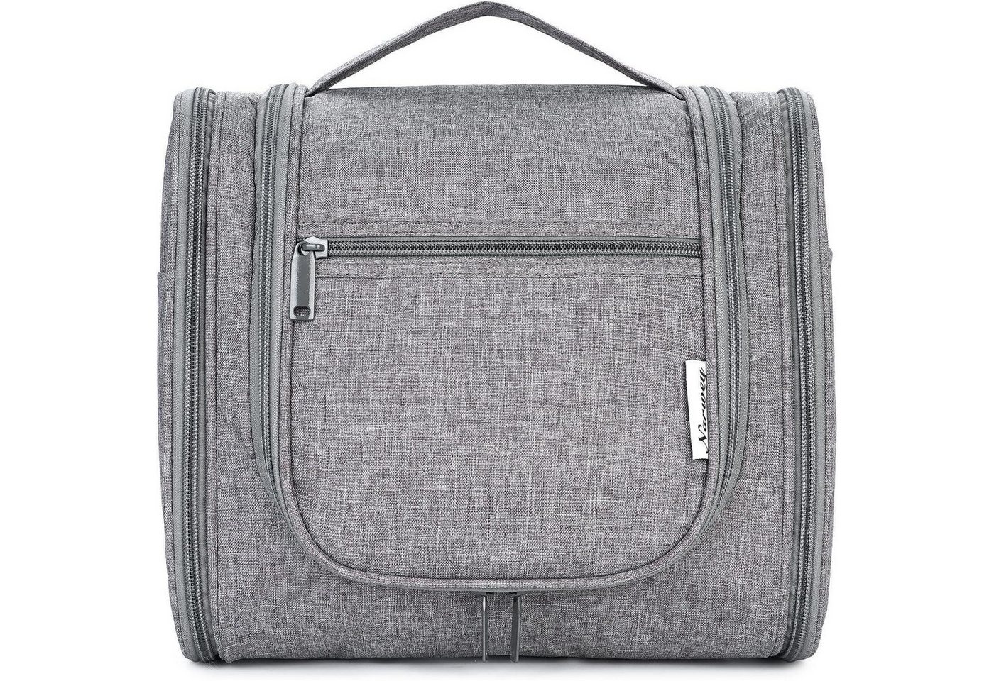 LuxusKollektion Kulturbeutel Kulturbeutel Aufhängen Damen Herren Kosmetiktasche Grau B-grau L von LuxusKollektion