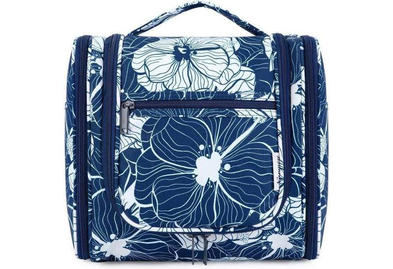 LuxusKollektion Kulturbeutel Kulturbeutel Damen Herren Aufhängen Kosmetiktasche A-blauer Lotos L von LuxusKollektion