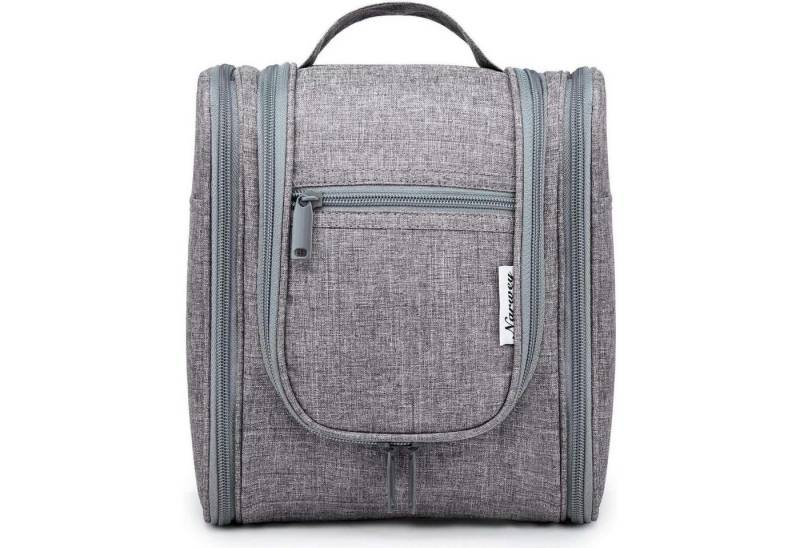 LuxusKollektion Kulturbeutel Kulturbeutel Damen Herren Kinder Kulturtasche Grau Klein B-grau S von LuxusKollektion