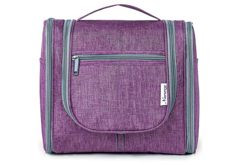 LuxusKollektion Kulturbeutel Kulturbeutel Damen Herren Kulturtasche Aufhängen Waschtasche Violett L von LuxusKollektion
