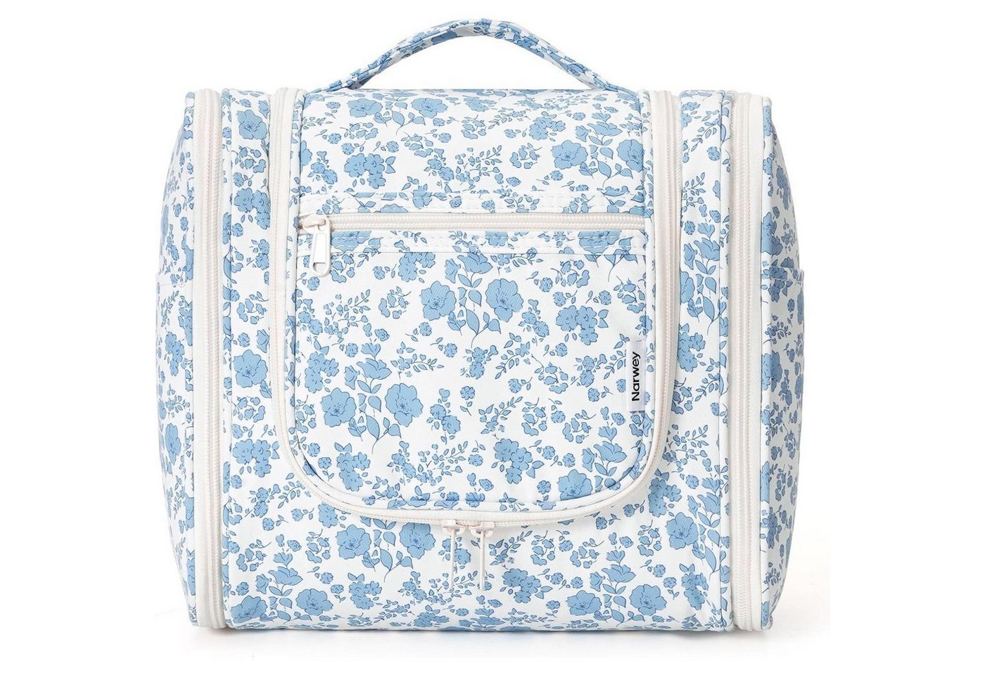 LuxusKollektion Kulturbeutel Kulturbeutel Damen Herren Kulturtasche Groß A-kleine Blaue Blume L von LuxusKollektion