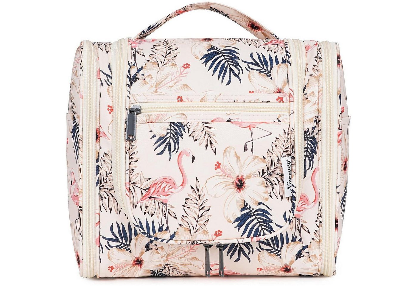 LuxusKollektion Kulturbeutel Kulturbeutel Groß Damen Herren Kinder Waschtasche A-beiger Flamingo L von LuxusKollektion