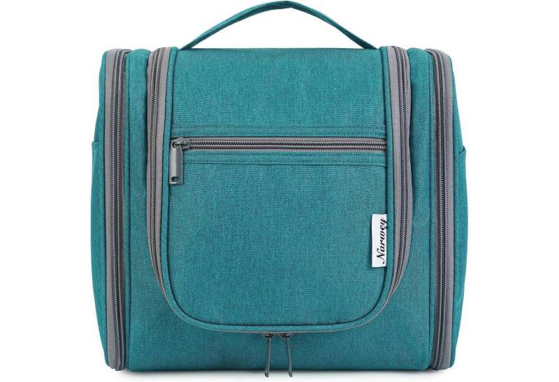 LuxusKollektion Kulturbeutel Kulturbeutel Groß Damen Herren Kulturtasche Kosmetiktasche Blaugrün L von LuxusKollektion