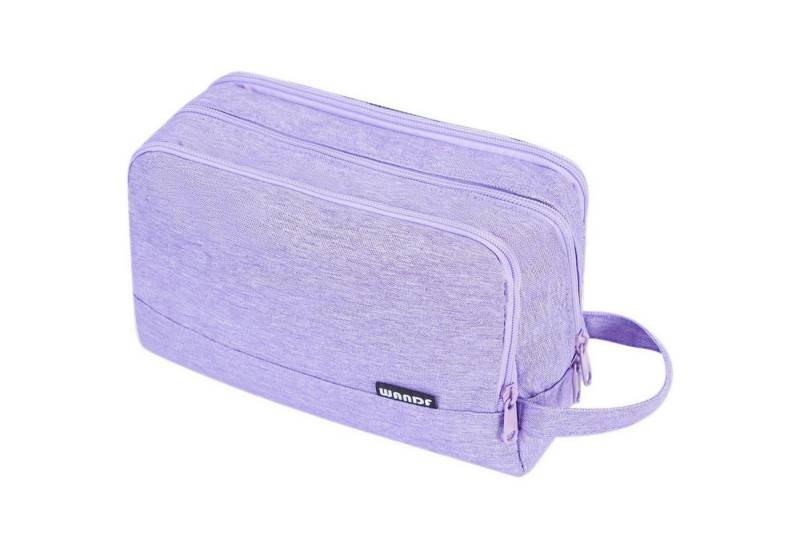 LuxusKollektion Kulturbeutel Kulturbeutel Herren Damen Reisezubehör Kosmetiktasche Denim Pure Lila von LuxusKollektion