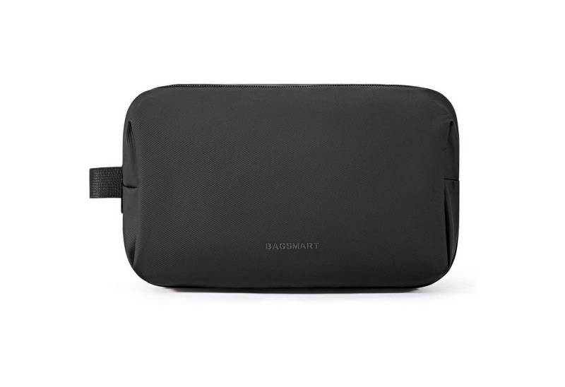 LuxusKollektion Kulturbeutel Kulturbeutel Herren Reise Dopp Kit Basic Schwarz-lederfolie-1 von LuxusKollektion