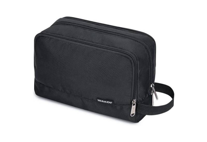 LuxusKollektion Kulturbeutel Kulturbeutel Herren Reise Kosmetiktasche A-pures Schwarz von LuxusKollektion