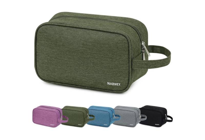 LuxusKollektion Kulturbeutel Kulturbeutel Herren Toilettenbeutel Mehrfachfächer Reise Armeegrün von LuxusKollektion