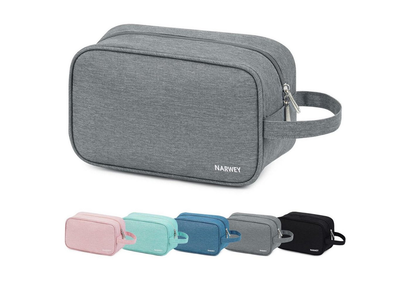 LuxusKollektion Kulturbeutel Kulturbeutel Herren Wasserdicht Mehrfachfächer Kosmetik B-grau von LuxusKollektion