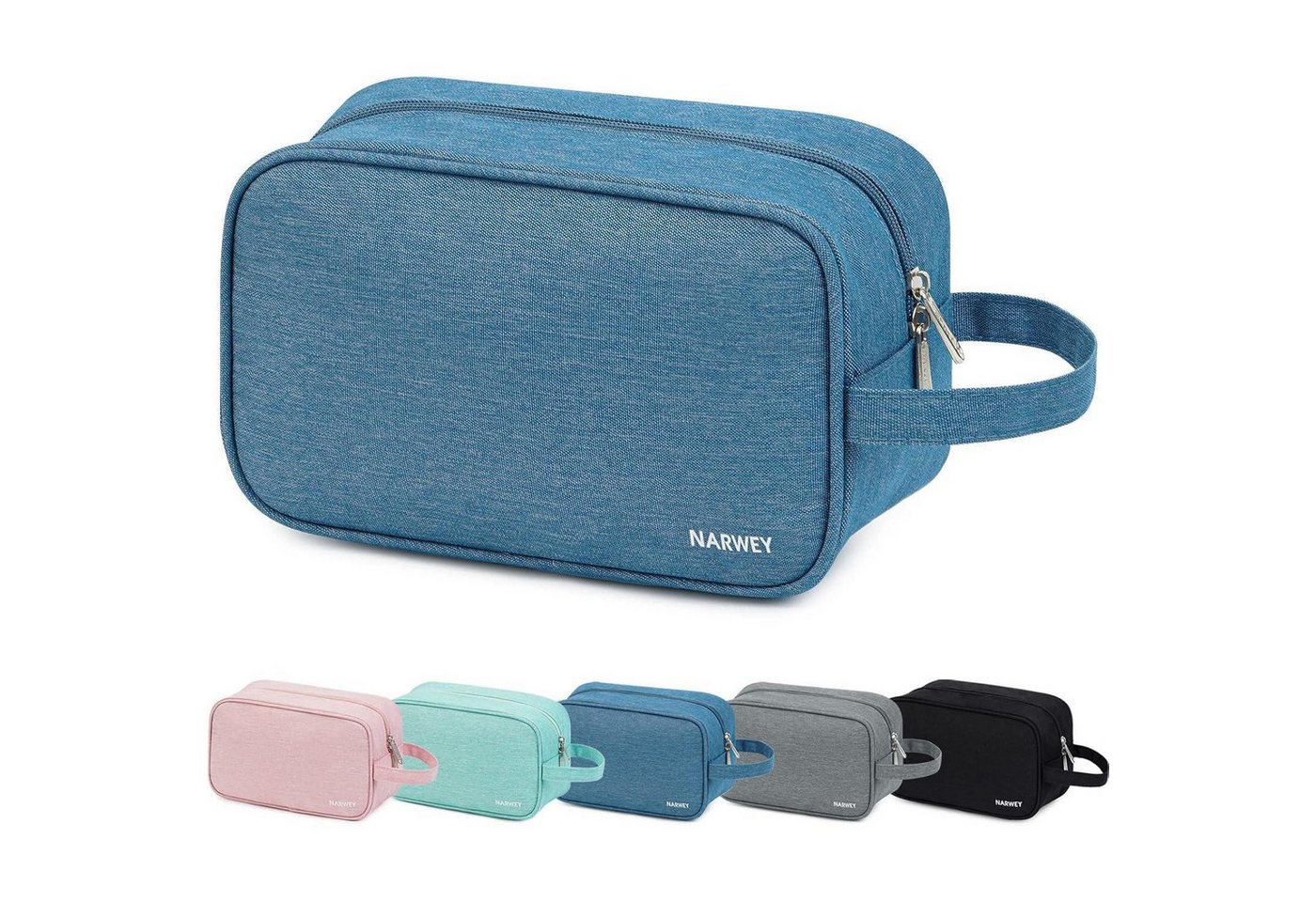 LuxusKollektion Kulturbeutel Kulturbeutel Herren wasserdicht Mehrfachfächer Reise B-navy Blau von LuxusKollektion