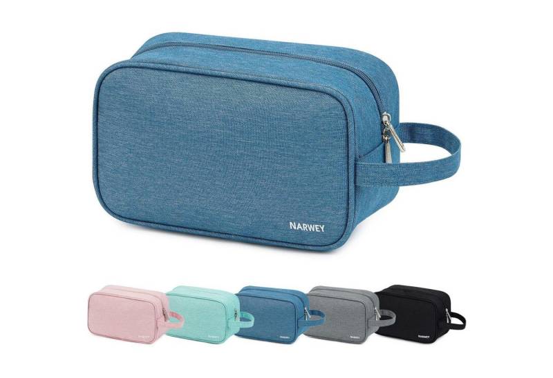 LuxusKollektion Kulturbeutel Kulturbeutel Herren wasserdicht Mehrfachfächer Reise B-navy Blau von LuxusKollektion