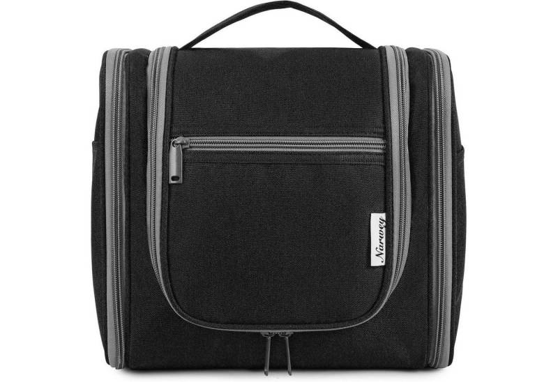 LuxusKollektion Kulturbeutel Kulturbeutel Kulturtasche Damen Herren Kinder Groß Schwarz L von LuxusKollektion