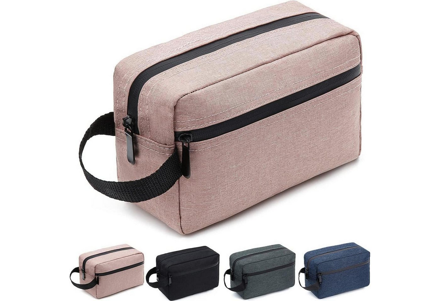 LuxusKollektion Kulturbeutel Kulturbeutel Reise Herren Damen Rasiertasche Zubehör Griff Rosa von LuxusKollektion