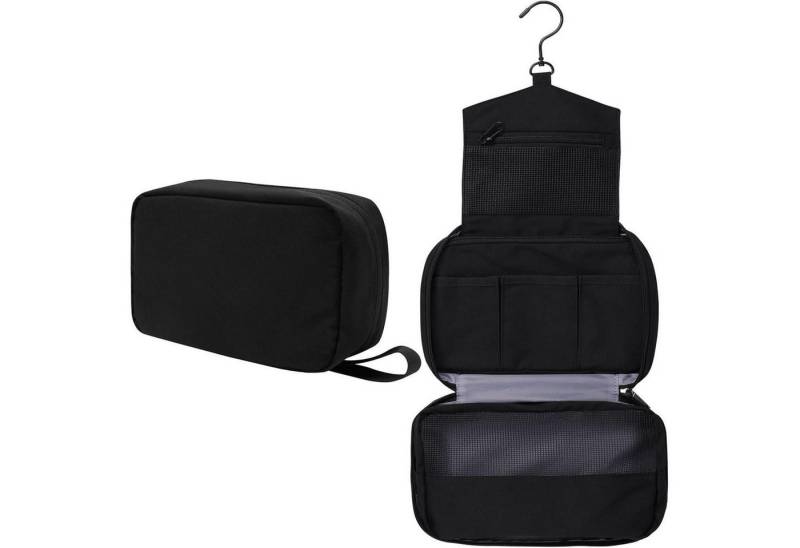 LuxusKollektion Kulturbeutel Kulturbeutel Reise Organizer Haken Damen Herren Schwarz L-28.5x10x15cm von LuxusKollektion