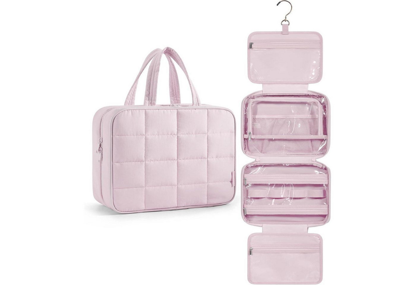 LuxusKollektion Kulturbeutel Kulturbeutel zum Aufhängen Damen Groß Organizer Rosa von LuxusKollektion