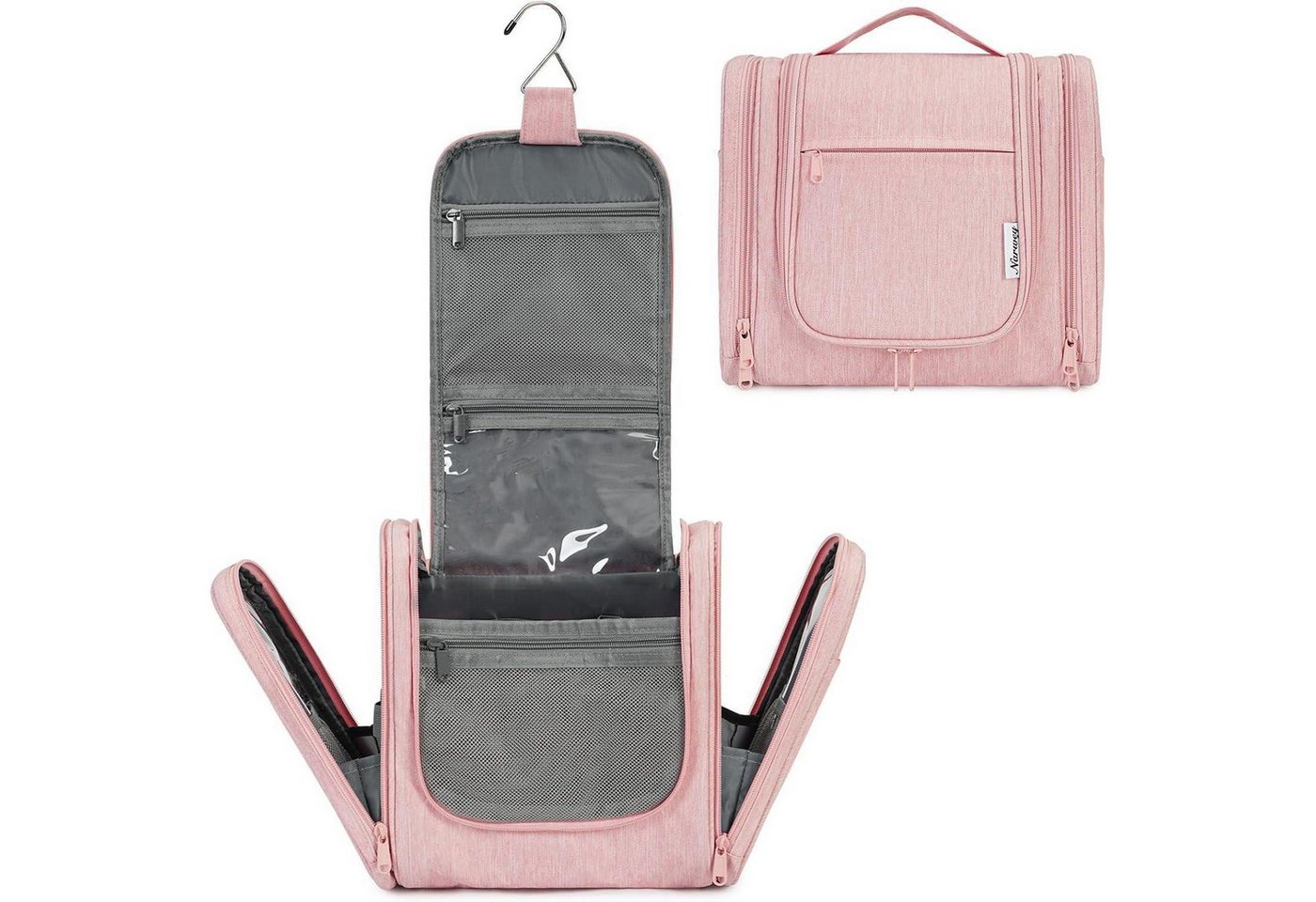 LuxusKollektion Kulturbeutel Kulturtasche Aufhängen Damen Herren Kosmetiktasche Rosa B-rosa von LuxusKollektion