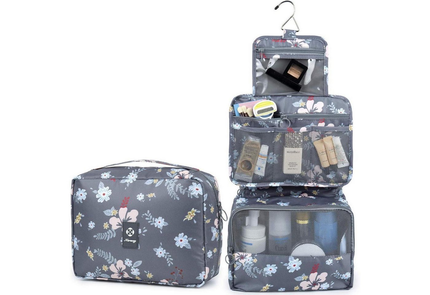 LuxusKollektion Kulturbeutel Kulturtasche Damen Kulturbeutel Kosmetiktasche Dunkle Blume Neu von LuxusKollektion