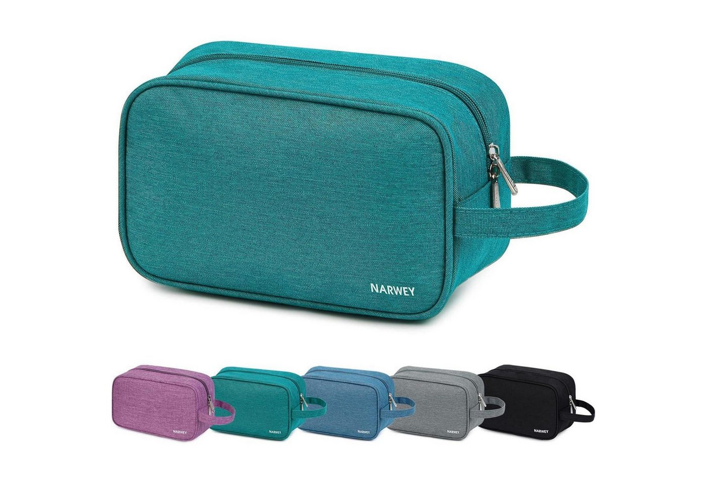 LuxusKollektion Kulturbeutel Kulturtasche Kosmetiktasche Schminktasche Damen Herren B blaugrün von LuxusKollektion