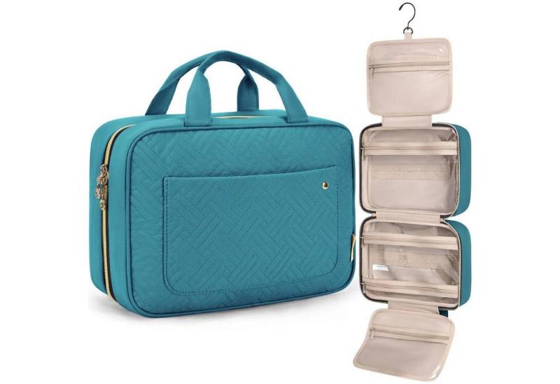 LuxusKollektion Kulturbeutel Kulturtasche Kosmetiktasche Transparent Aufhängen Damen M seeblau von LuxusKollektion