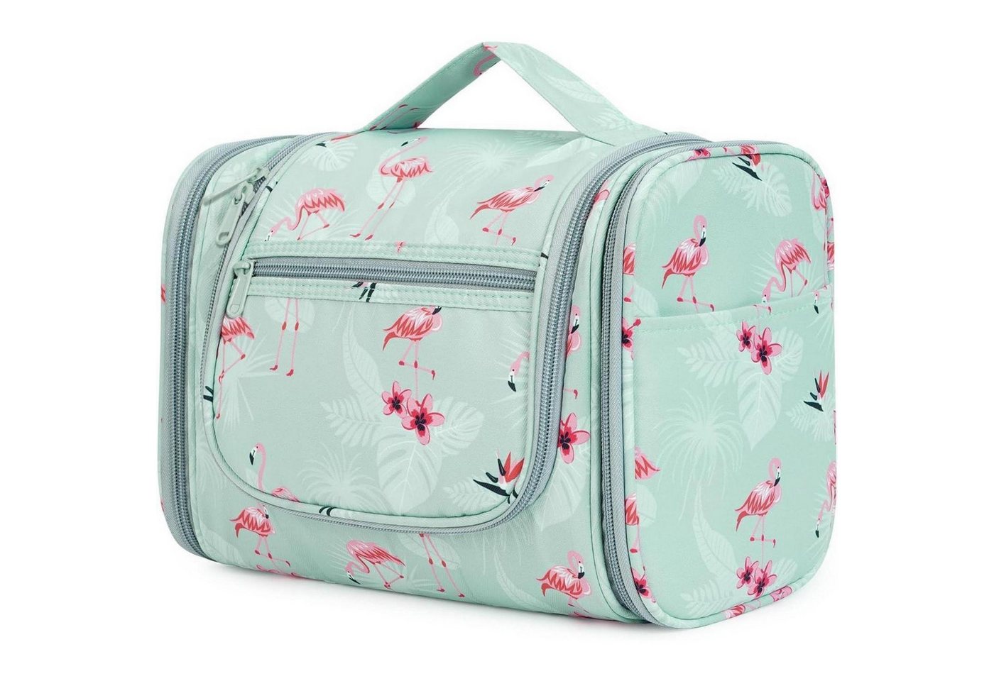 LuxusKollektion Kulturbeutel Waschtasche Groß Kulturtasche Damen Herren Camping Blau Flamingo von LuxusKollektion