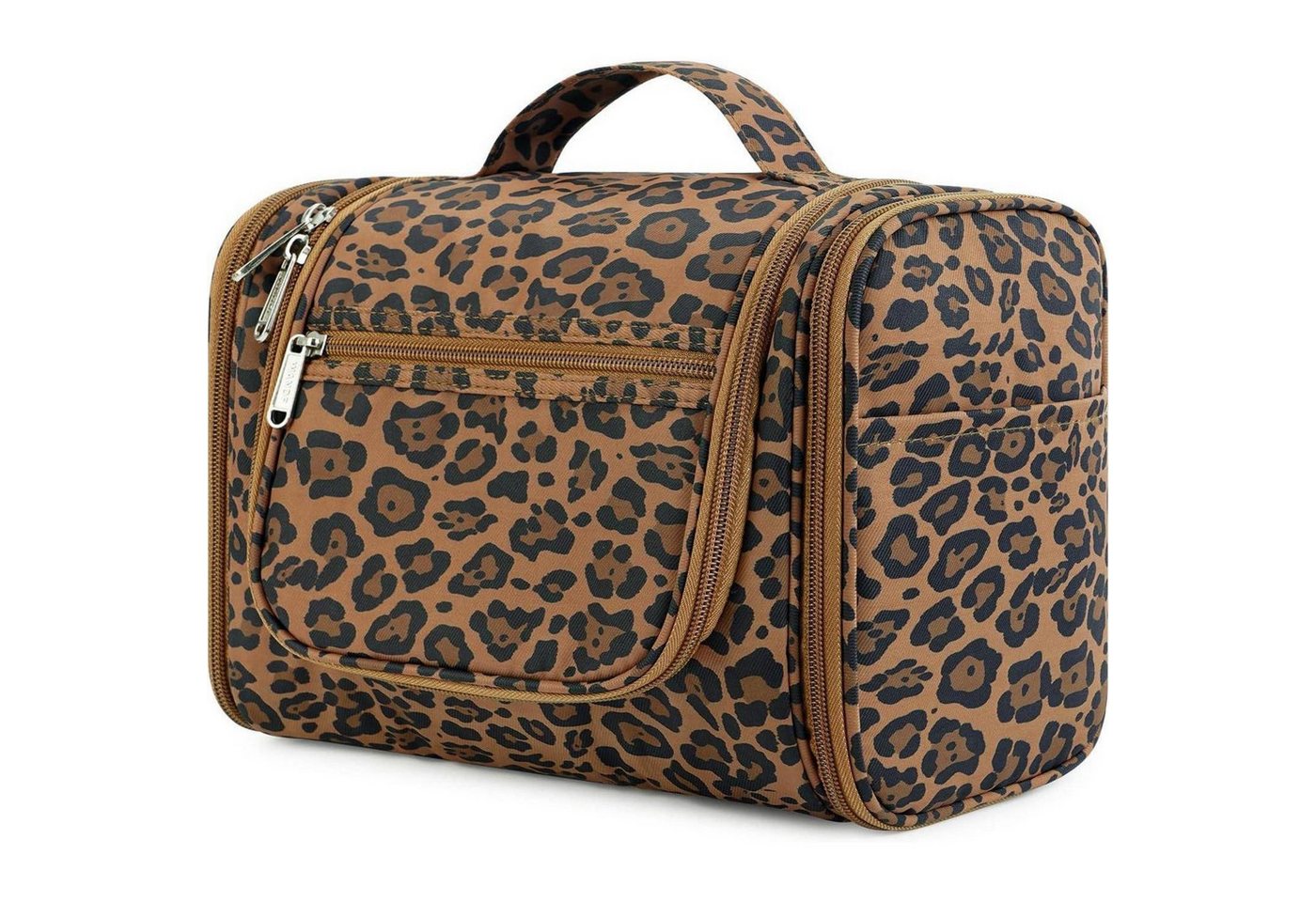 LuxusKollektion Kulturbeutel Waschtasche groß Kulturtasche Herren Damen Camping Brauner Leopard von LuxusKollektion