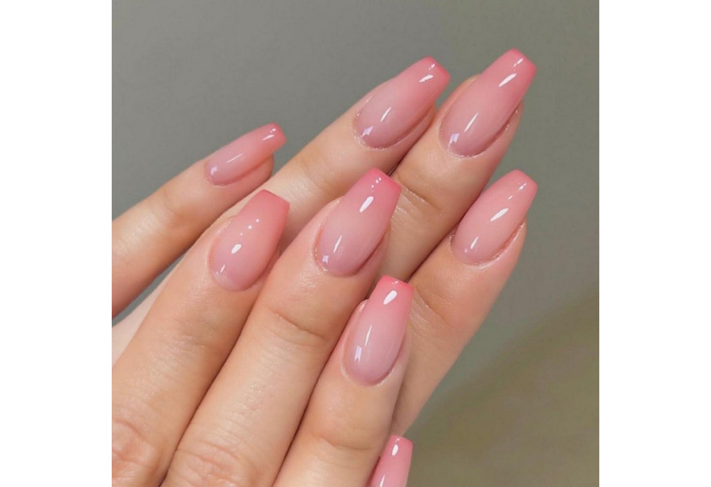 LuxusKollektion Kunstfingernägel 24er Set Light Pink Sarg Nägel Mittel Gradient Weiß Press on Nails LuxusKollektion Kunstfingernägel 24er Set Light Pink Sarg Nägel Mittel Gradient Weiß Press on Nails von LuxusKollektion
