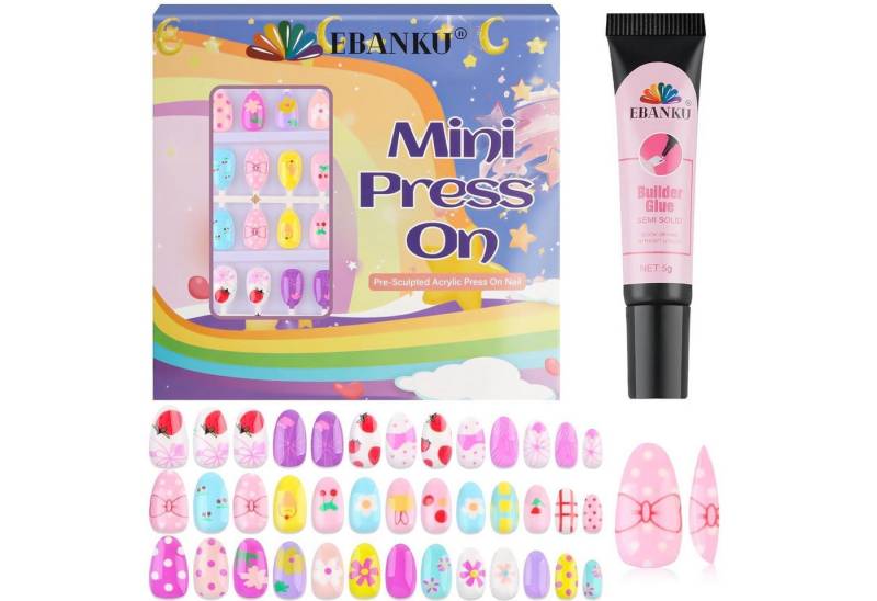 LuxusKollektion Kunstfingernägel Falsche Fingernägel Kinder Kurz Nagelkleber Bunte Polka Dots Blumen 3P LuxusKollektion Kunstfingernägel Falsche Fingernägel Kinder Kurz Nagelkleber Bunte Polka Dots Blumen 3P von LuxusKollektion