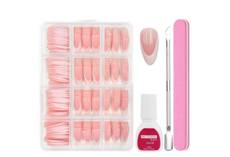 LuxusKollektion Kunstfingernägel Falsche Nägel 240 Stück French Press On Medium Kurz Deep Arc Almond von LuxusKollektion