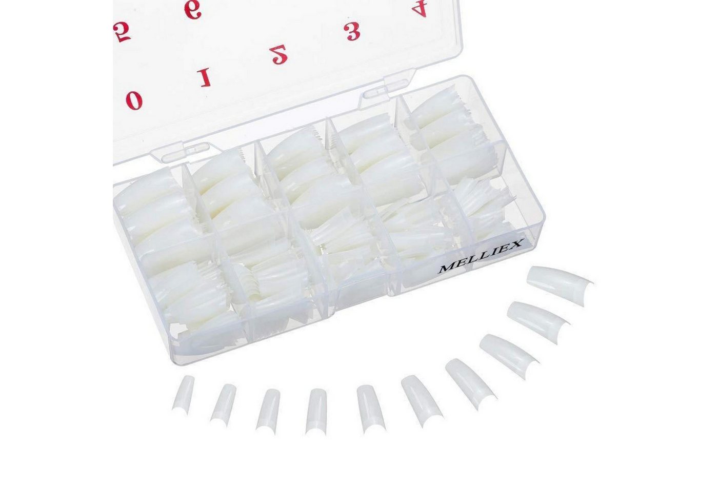 LuxusKollektion Kunstfingernägel Falsche Nägel Acryl Französisch 500 Stücke Box Frauen natur von LuxusKollektion