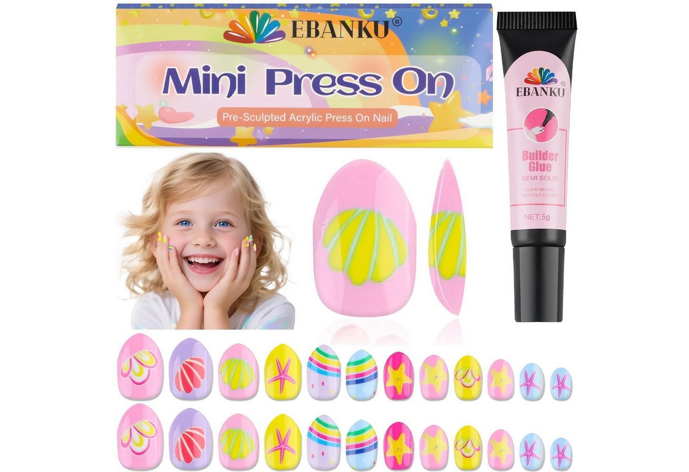 LuxusKollektion Kunstfingernägel Falsche Nägel Kinder Mädchen Seestern 24 Stück Nagelkleber Rotes Herz LuxusKollektion Kunstfingernägel Falsche Nägel Kinder Mädchen Seestern 24 Stück Nagelkleber Rotes Herz von LuxusKollektion