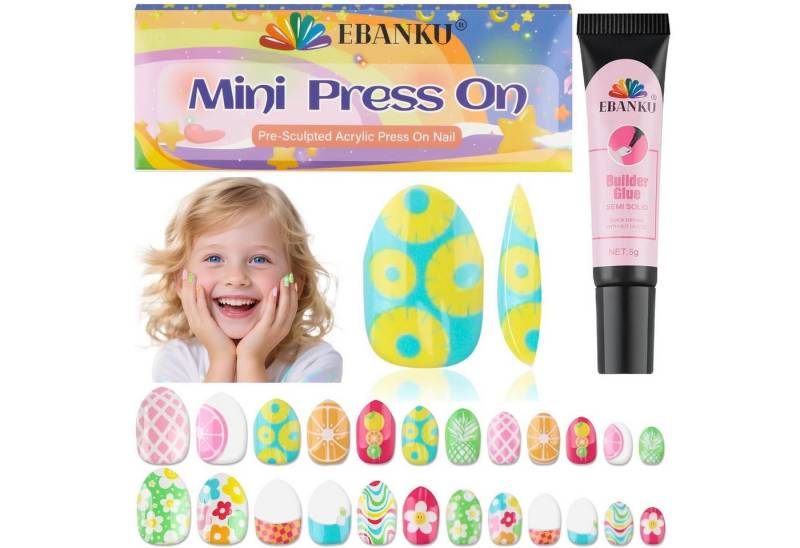 LuxusKollektion Kunstfingernägel Falsche Nägel Kit Kinder Mädchen 24 Stück 1 Pack Sommer LuxusKollektion Kunstfingernägel Falsche Nägel Kit Kinder Mädchen 24 Stück 1 Pack Sommer von LuxusKollektion