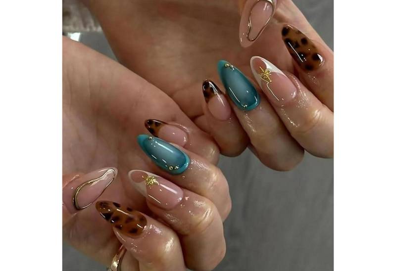 LuxusKollektion Kunstfingernägel Künstliche Nägel 24er Mandelform Leopard Muster zum Aufkleben Hochzeit von LuxusKollektion