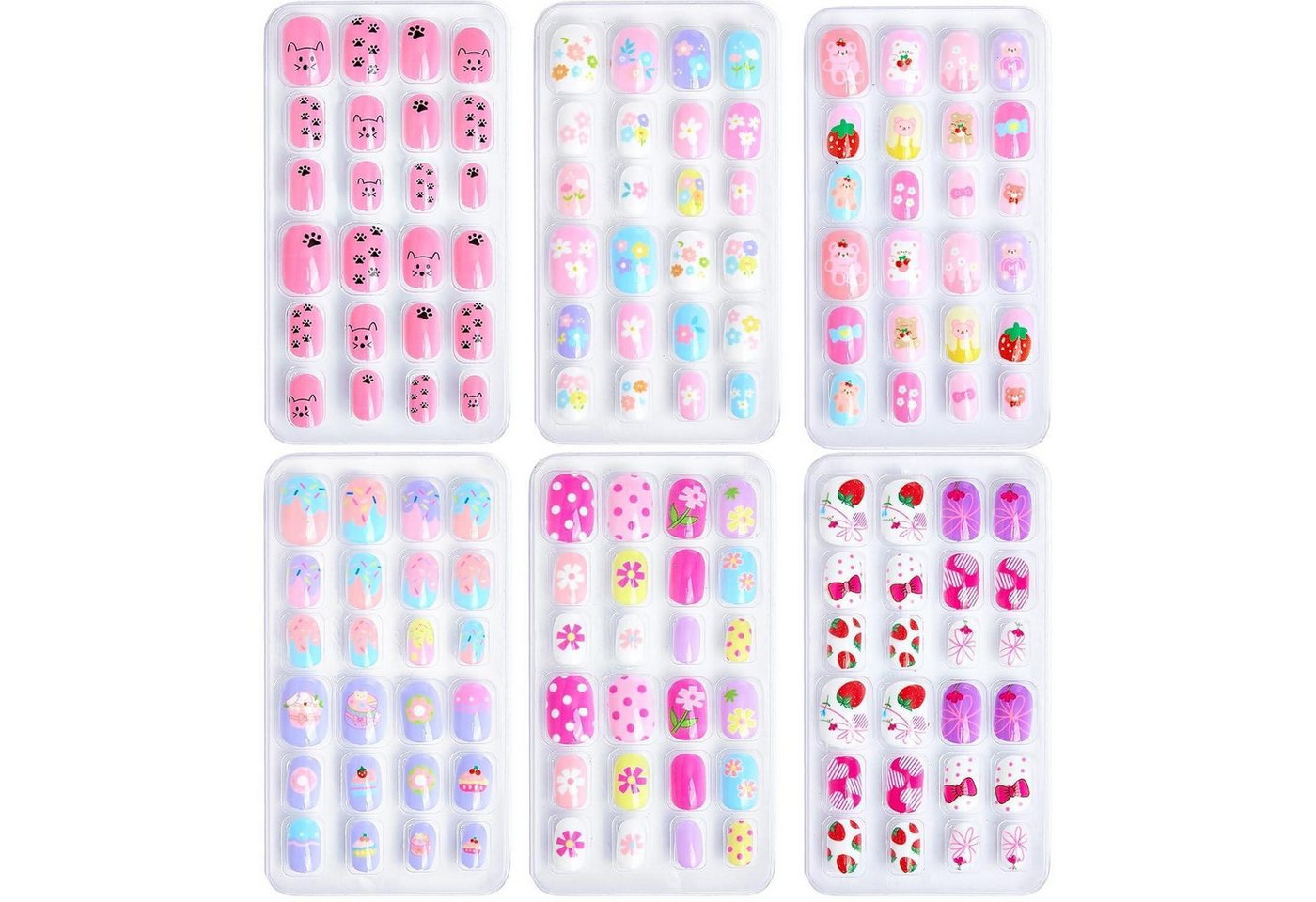 LuxusKollektion Kunstfingernägel Kunstnägel 144 Stück Kinder 6 Designs Jelly Kleber Colorful Set B LuxusKollektion Kunstfingernägel Kunstnägel 144 Stück Kinder 6 Designs Jelly Kleber Colorful Set B von LuxusKollektion