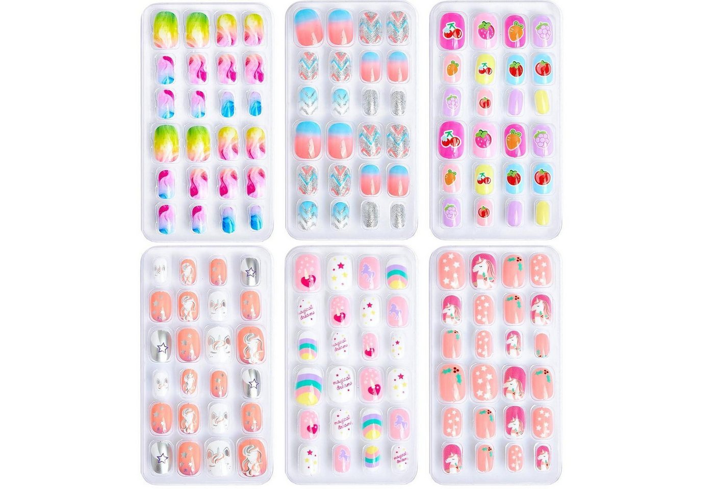 LuxusKollektion Kunstfingernägel Kunstnägel 144Stück Kinder 6Designs Jellykleber Farbig Colorful Set D LuxusKollektion Kunstfingernägel Kunstnägel 144Stück Kinder 6Designs Jellykleber Farbig Colorful Set D von LuxusKollektion