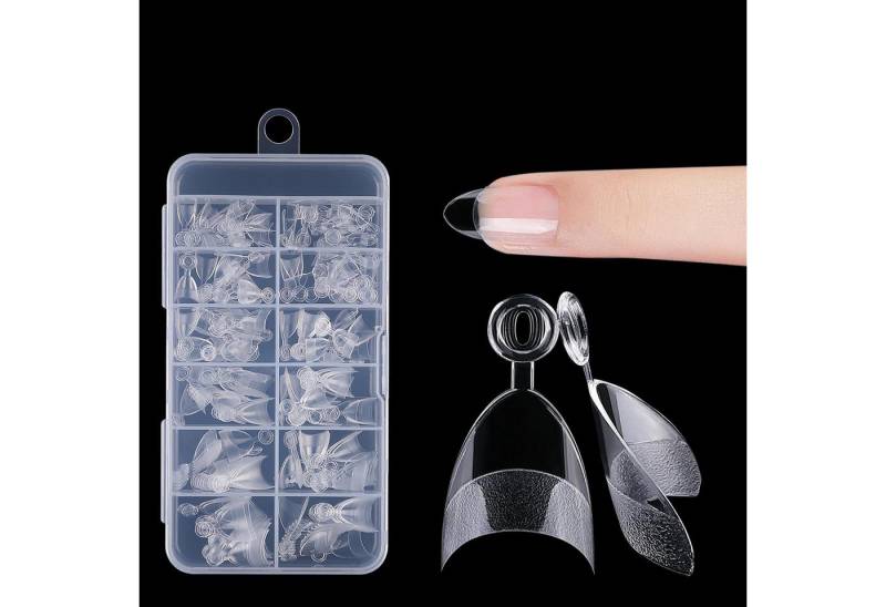 LuxusKollektion Kunstfingernägel Nagelspitzen 120 Stück 12 Größen Mandel kurz Softgel von LuxusKollektion
