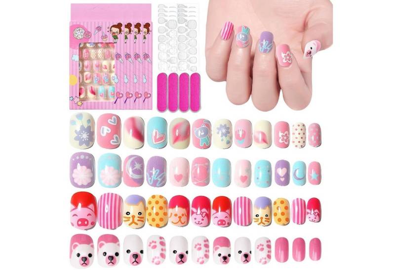 LuxusKollektion Kunstfingernägel Nagelspitzen 96 Stück kurz 4 Designs Square zum Aufkleben für Mädchen LuxusKollektion Kunstfingernägel Nagelspitzen 96 Stück kurz 4 Designs Square zum Aufkleben für Mädchen von LuxusKollektion