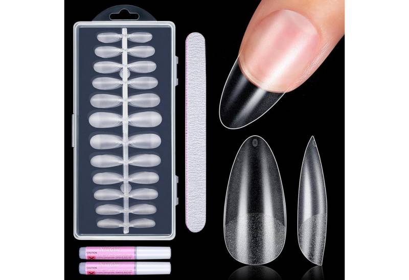 LuxusKollektion Kunstfingernägel Nageltips 240 Fullcover Harz Gelnägel Kleber 12 Wassertropfen Form von LuxusKollektion