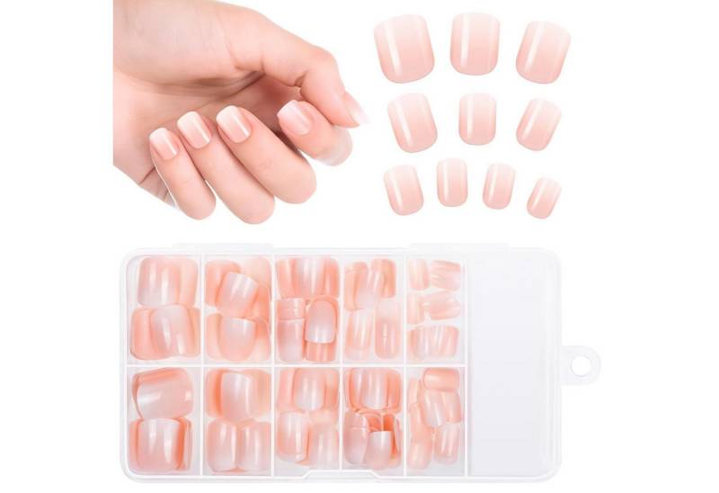 LuxusKollektion Kunstfingernägel Press On Nails French Tips 120 Stück Frauen Einfarbig von LuxusKollektion