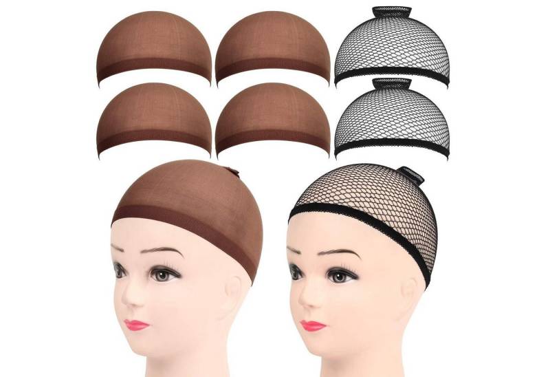 FANDAMEI Kunsthaarperücke 6er Set Haarnetz Nylon Wig Caps für Perücke, elastisch & atmungsaktiv von FANDAMEI