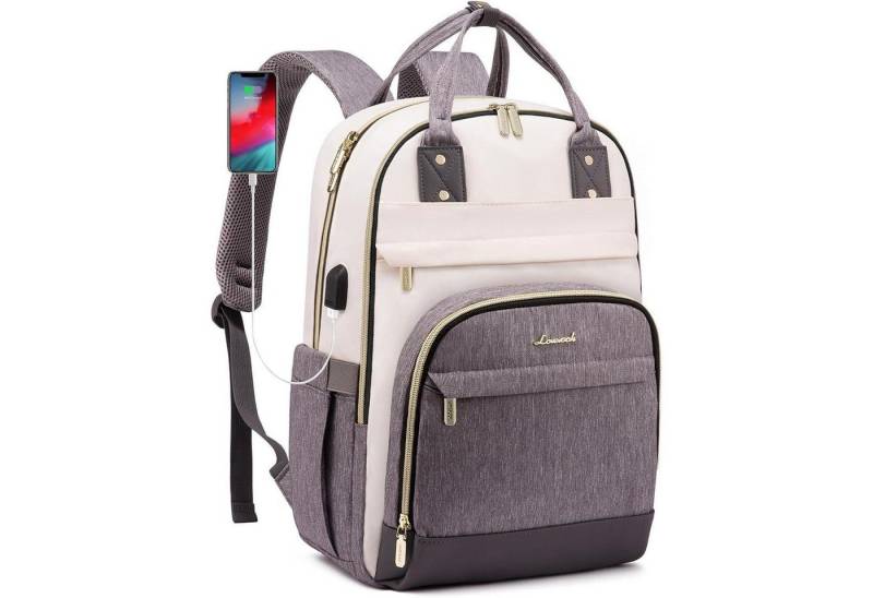 LuxusKollektion Laptoprucksack Damen Rucksack 15.6 Zoll Laptop Schulrucksack wasserdicht von LuxusKollektion