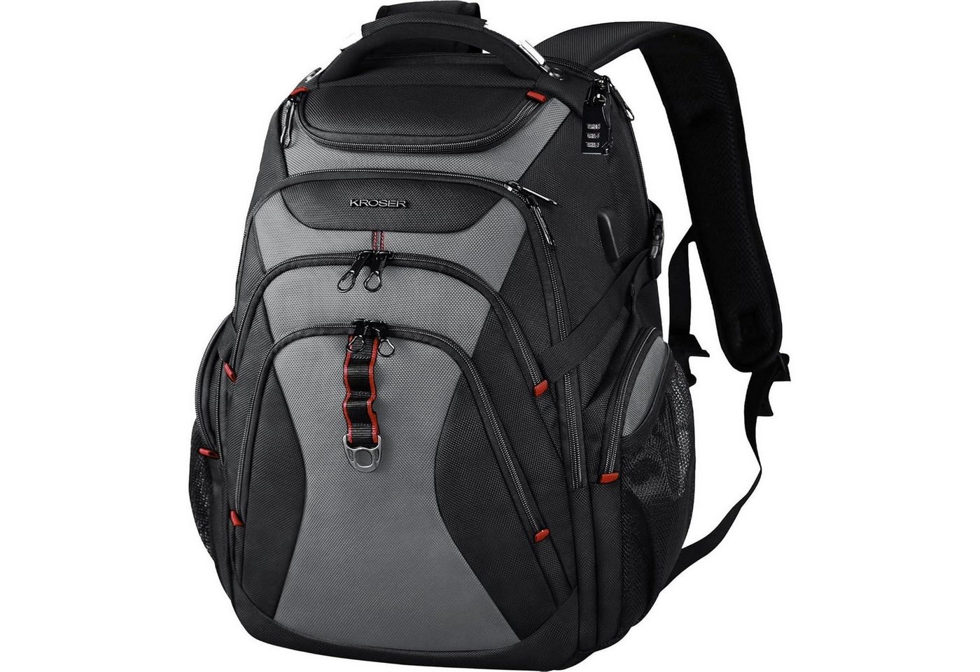 LuxusKollektion Laptoprucksack Laptop Rucksack 17,3 Zoll Business Reise XL Daypack Wasserdicht RFID von LuxusKollektion