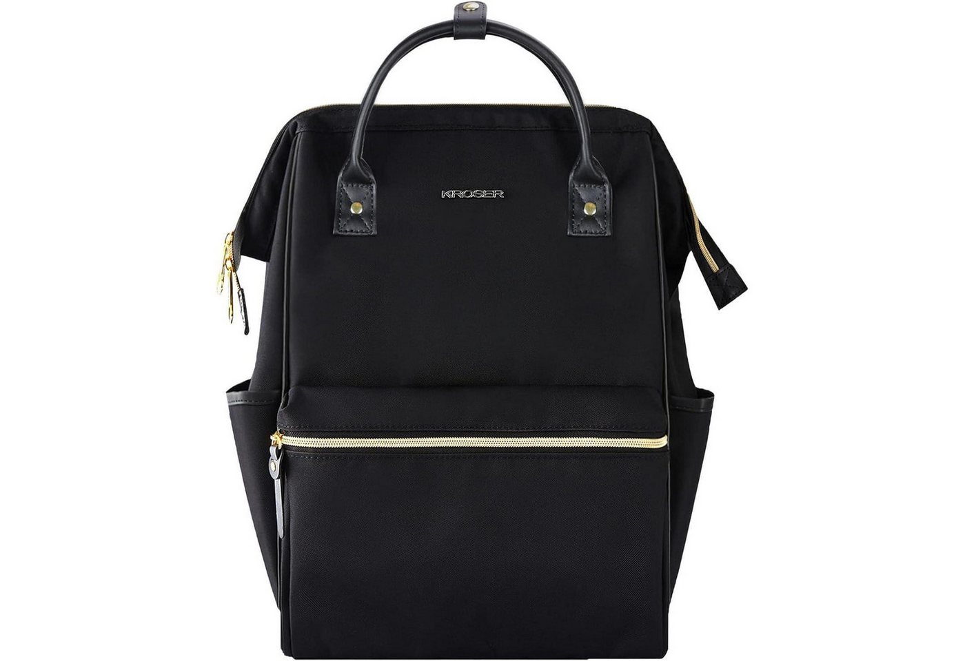 LuxusKollektion Laptoprucksack Laptop-Rucksack 17,3 Zoll wasserabweisend USB-Anschluss Schwarz von LuxusKollektion