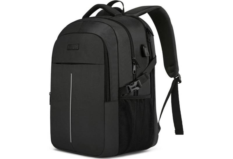 LuxusKollektion Laptoprucksack Laptop Rucksack Herren 17 Zoll USB Wasserdicht 17.3 Zoll Schwarz von LuxusKollektion