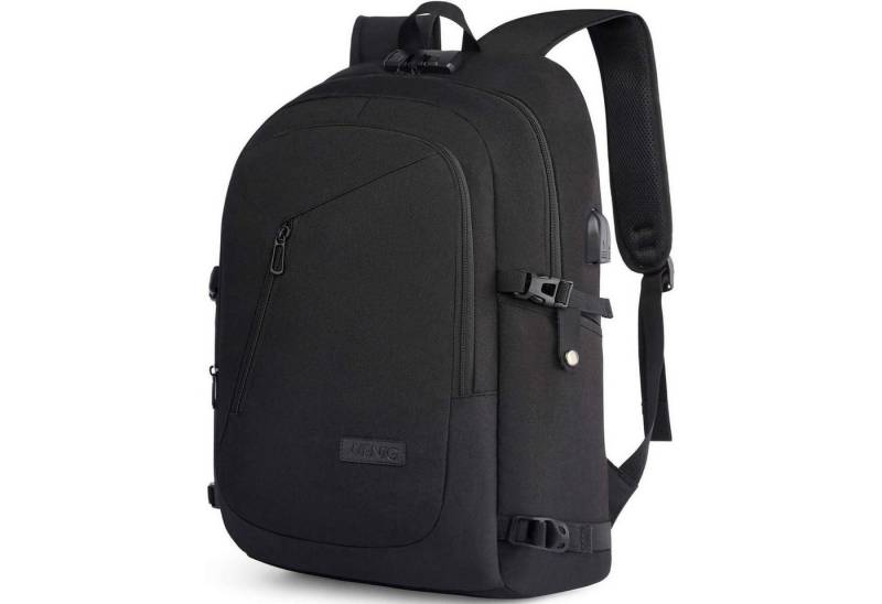 LuxusKollektion Laptoprucksack Laptop Rucksack Herren Anti Diebstahl Wasserdicht 17 Zoll Schwarz-1 von LuxusKollektion