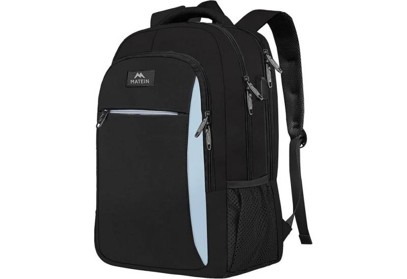 LuxusKollektion Laptoprucksack Rucksack Business Herren Laptoptasche USB 17,3 Zoll Blauschwarz von LuxusKollektion
