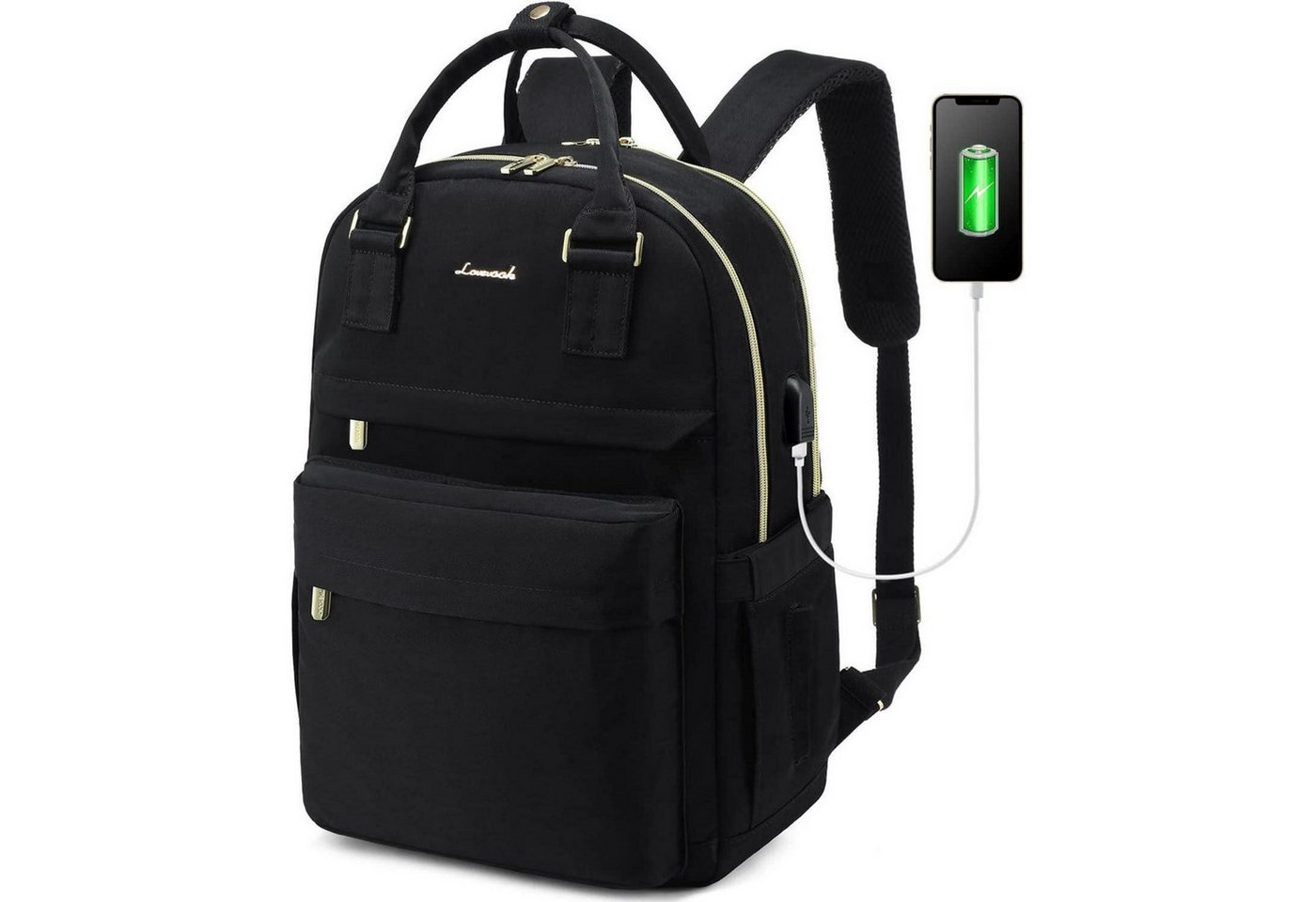 LuxusKollektion Laptoprucksack Rucksack Damen 15,6 Zoll Laptop Schulrucksack Wasserdicht von LuxusKollektion