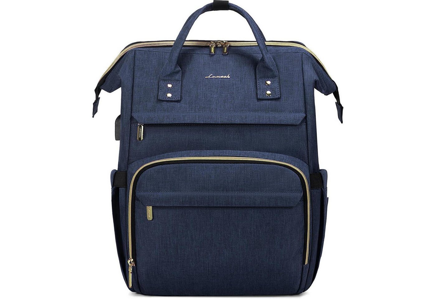 LuxusKollektion Laptoprucksack Rucksack Damen 17 Zoll Laptopfach Wasserdicht USB Ladeanschluss von LuxusKollektion