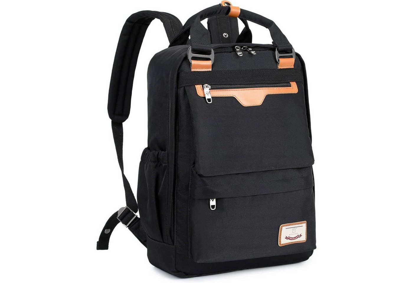 LuxusKollektion Laptoprucksack Rucksack Laptopfach Antidiebstahl Damen Tagesrucksack Schwarz von LuxusKollektion