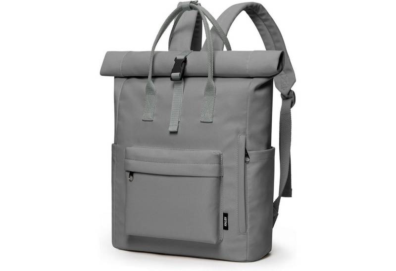 LuxusKollektion Laptoprucksack Rucksack Laptopfach Rolltop Tagesrucksack Damen Herren Dunkelgrau von LuxusKollektion